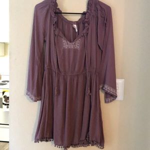 Purple Peasant Dress